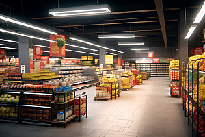 超市货架货柜生活购物摄影图