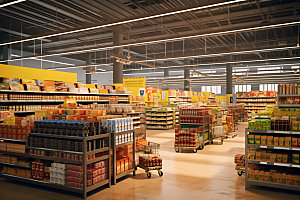 超市货架货柜百货摄影图