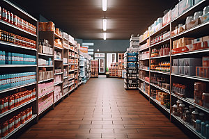 超市货架百货生活日常摄影图