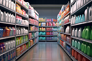 超市货架货柜购物场景摄影图