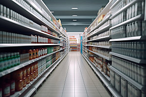 超市货架购物场景生活购物摄影图