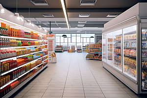 超市货架生活购物购物场景摄影图