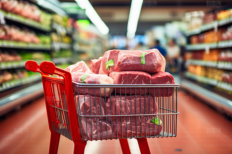 超市货架商超食品货架摄影图