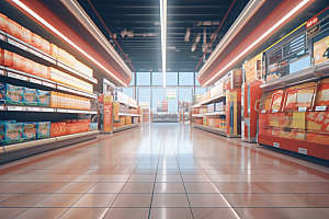超市货架购物百货摄影图