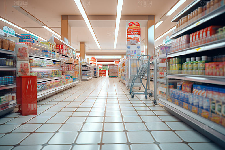 超市货架购物食品货架摄影图