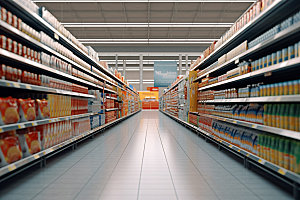 超市货架生活场景商品摄影图