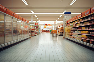 超市货架购物逛街摄影图