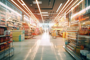 超市货架商超食品货架摄影图