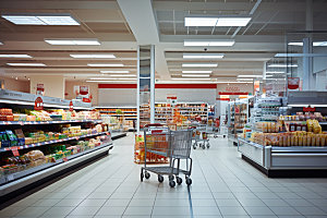 超市货架生活场景商品摄影图