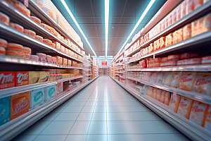 超市货架商超商品摄影图