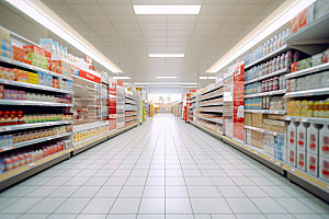 超市货架购物高清摄影图