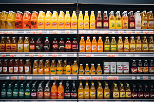 超市货架逛街食品货架摄影图