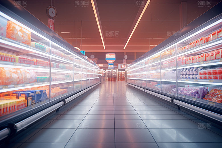 超市货架食品货架高清摄影图
