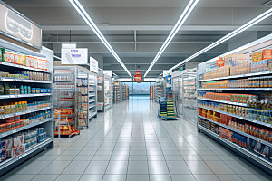 超市货架商超购物摄影图