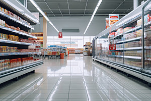 超市货架商品商超摄影图