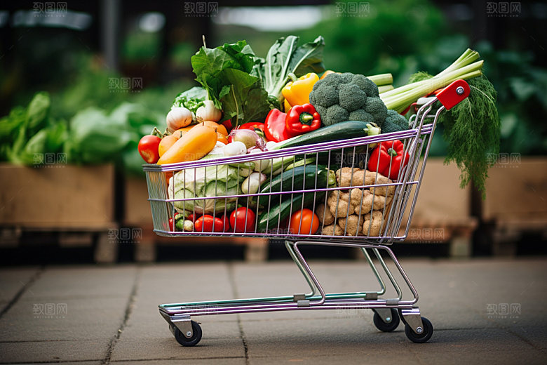 超市货架食品货架高清摄影图