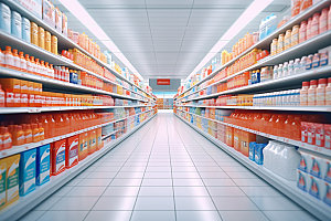 超市货架商品食品货架摄影图
