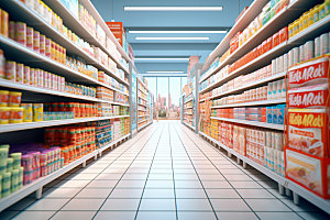 超市货架高清逛街摄影图