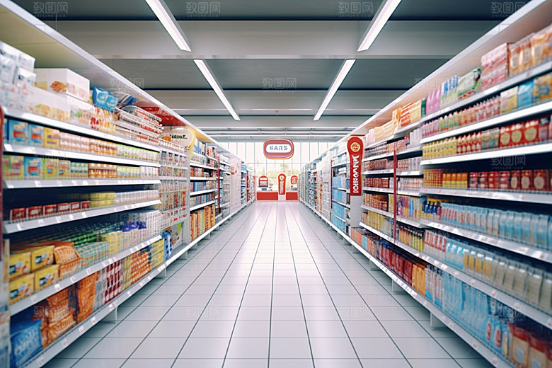 超市货架食品货架高清摄影图