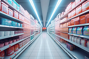 超市货架高清食品货架摄影图