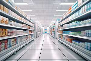 超市货架商品商超摄影图