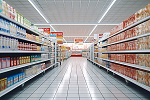 超市货架商超百货摄影图