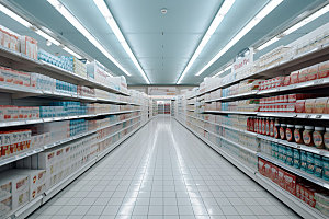 超市货架商品逛街摄影图