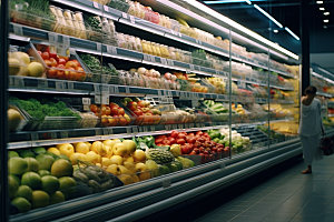 超市货架食品货架高清摄影图