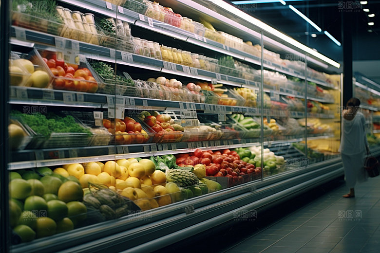 超市货架食品货架高清摄影图