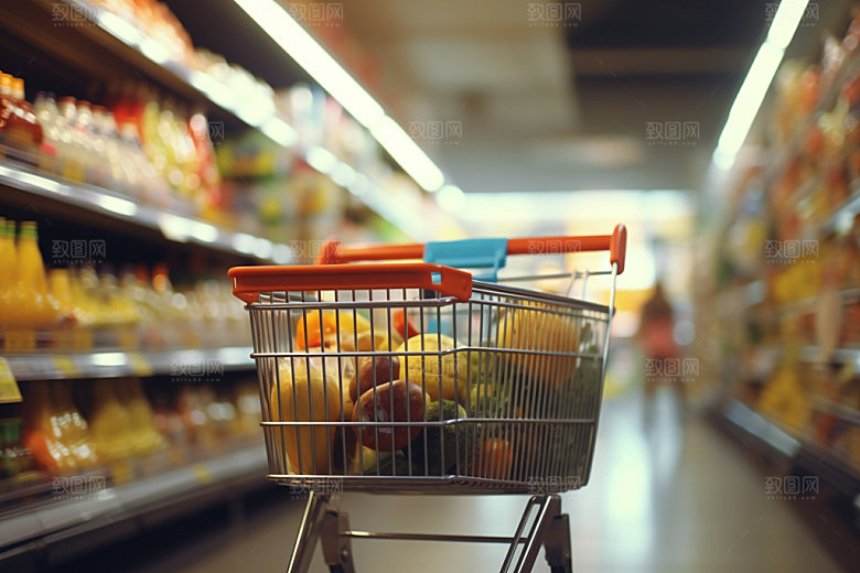 超市货架商品高清摄影图