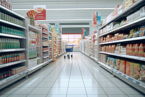 超市货架逛街高清摄影图