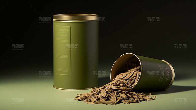 茶叶盒茶叶罐模型样机