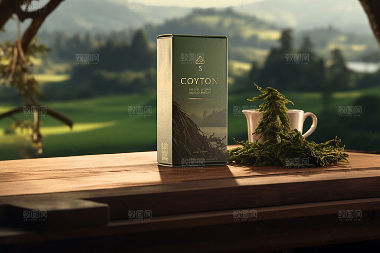 茶叶报装茶艺立体样机