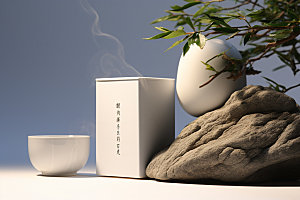 茶叶报装3D绿茶样机