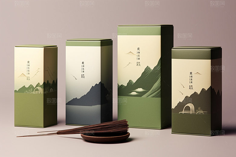 茶叶报装模型立体样机