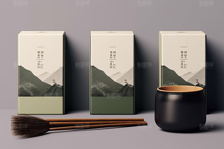 茶叶报装立体茶艺样机