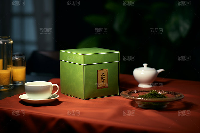茶叶报装设计3D样机