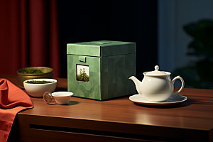 茶叶报装绿茶茶道样机