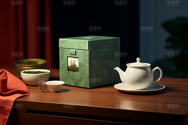 茶叶报装绿茶茶道样机