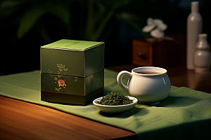 茶叶报装3D茶具样机