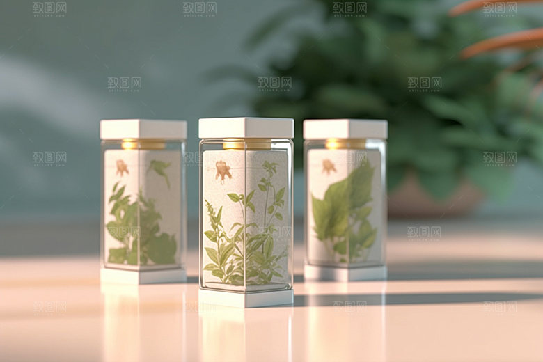 茶叶包装立体中国风模型
