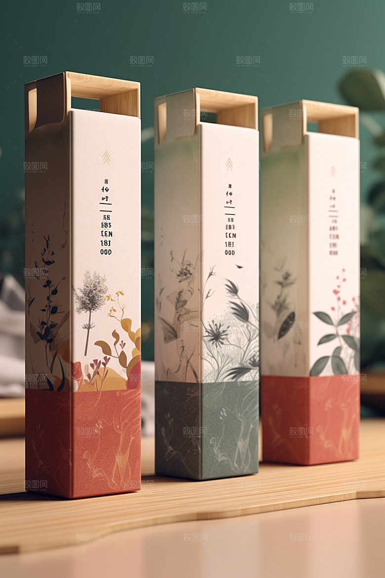 茶叶包装立体中式模型