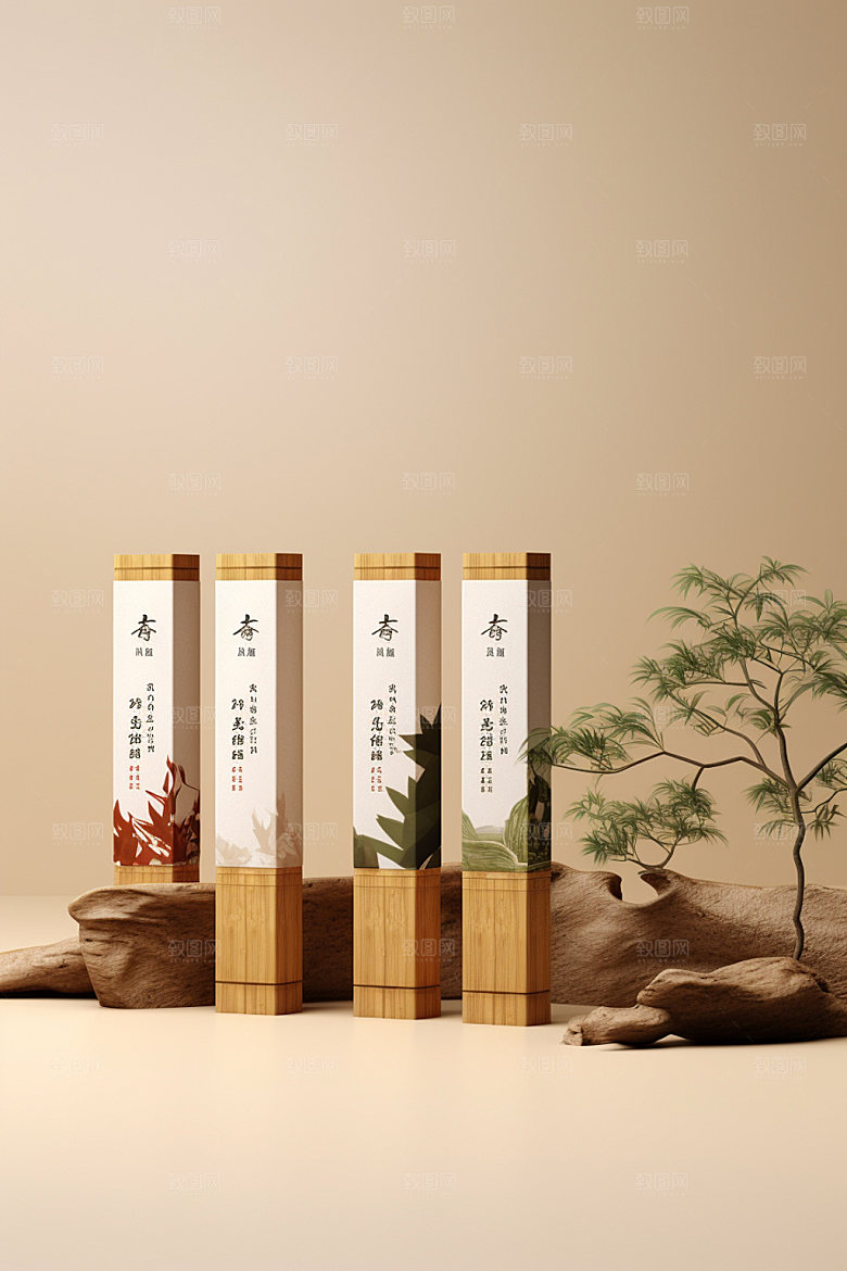 茶叶包装中式立体模型