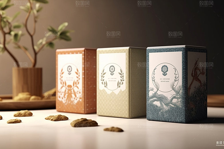 茶叶包装3D中国风模型