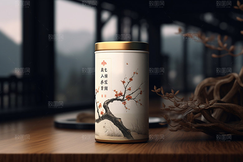 茶叶包装中国风中式模型