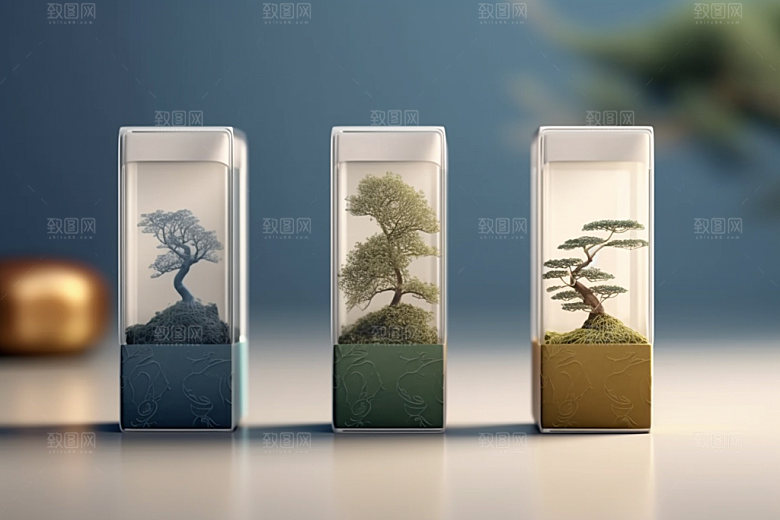 茶叶包装传统茶叶罐模型