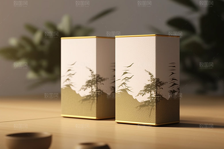 茶叶包装立体中国风模型