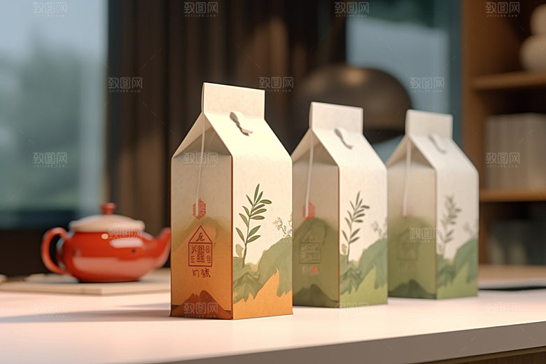 茶叶包装中式中国风模型