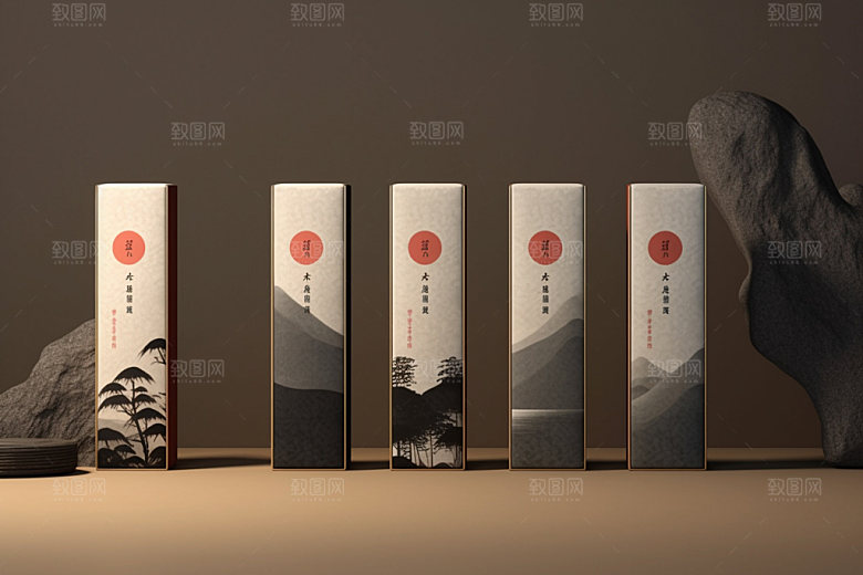 茶叶包装中式茶叶罐模型