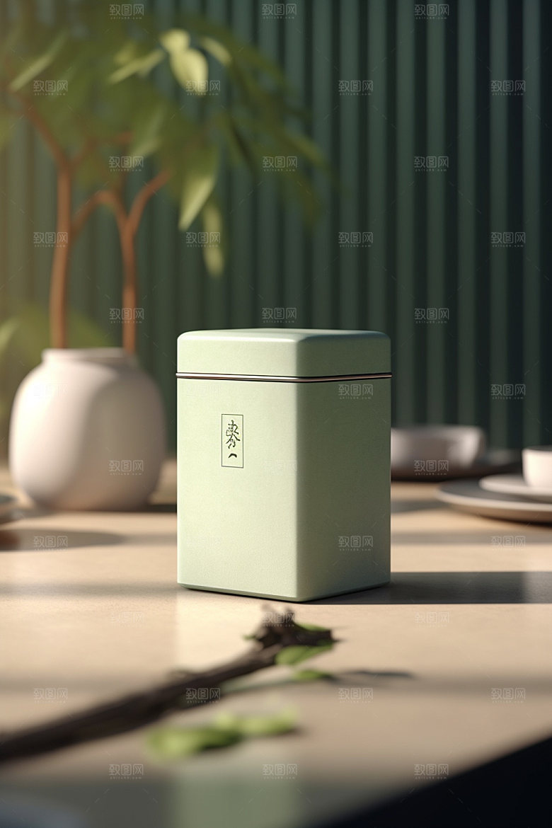 茶叶包装3D中国风模型